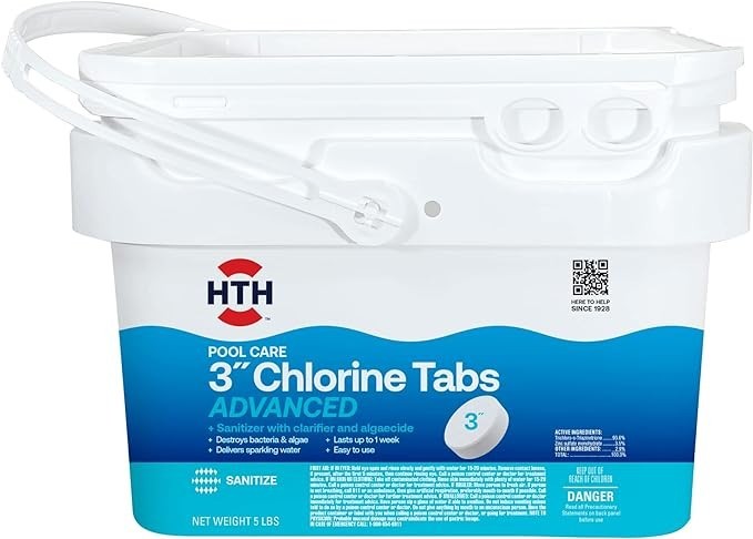 HTH™ Pool Care 3" Trichloro Swimming Pool Chlorine Tabs Advanced - Choose Size gallery
