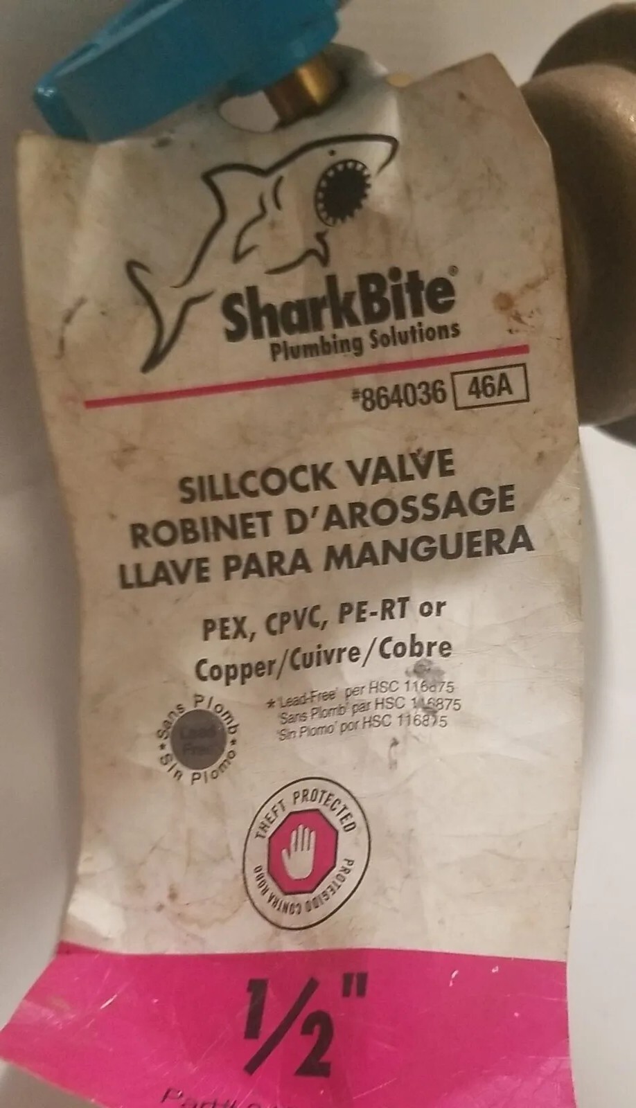 Shark Bite Sillcock Valve PEX, CPVC, PE-RT, Or Copper. Lead Free Product #... gallery