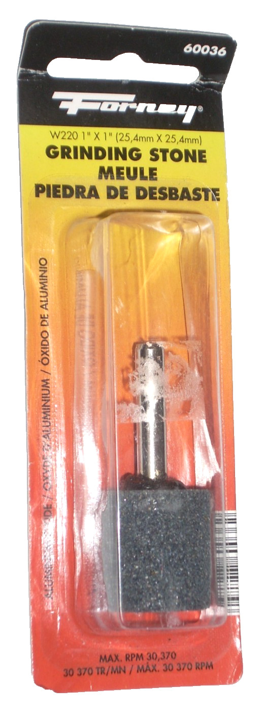 Forney 1 x 1 x 1/4 Cylindrical Mounted Grinding Stone for Drill - 60036 gallery