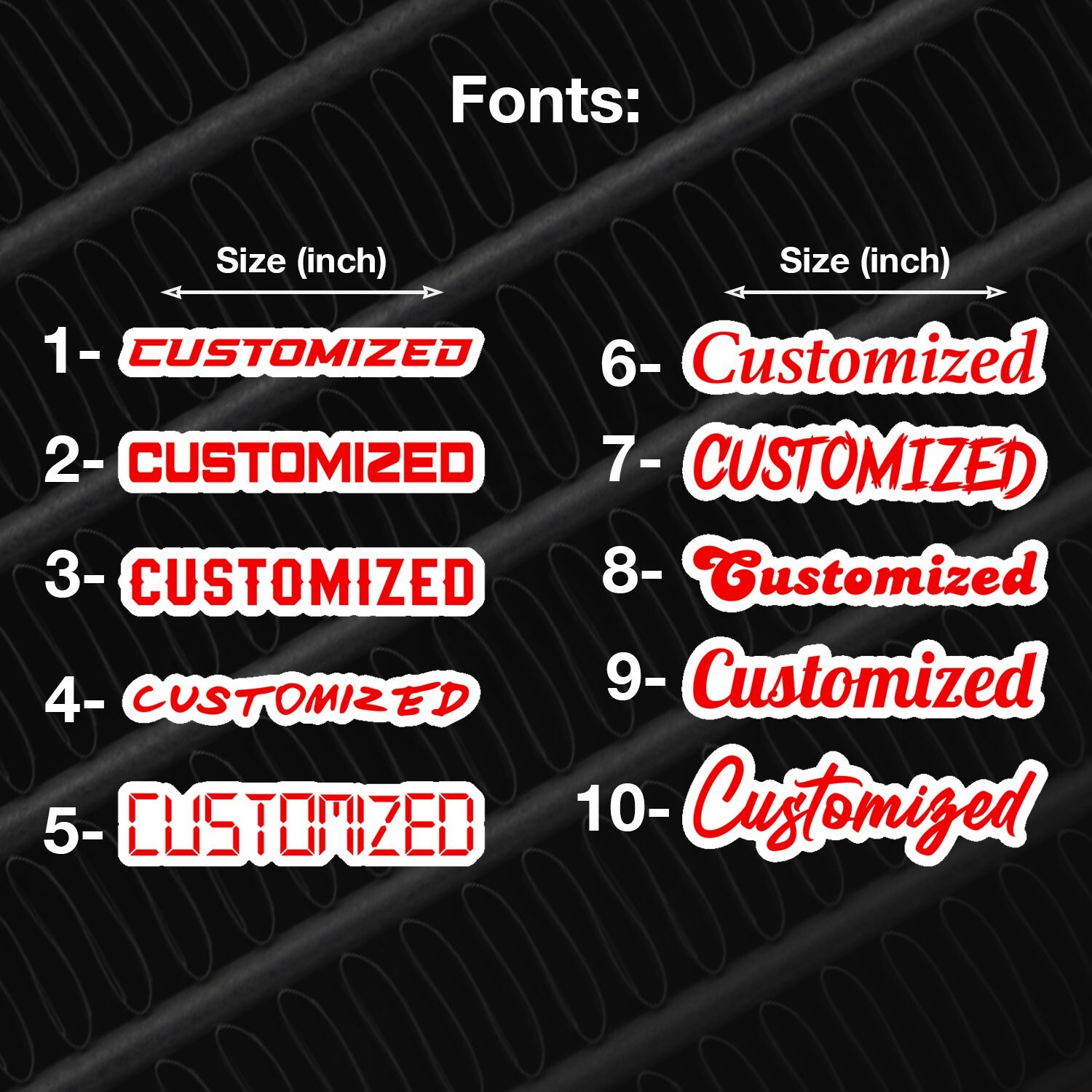Custom Car Name Emblem Badge - Customized Text Names gallery