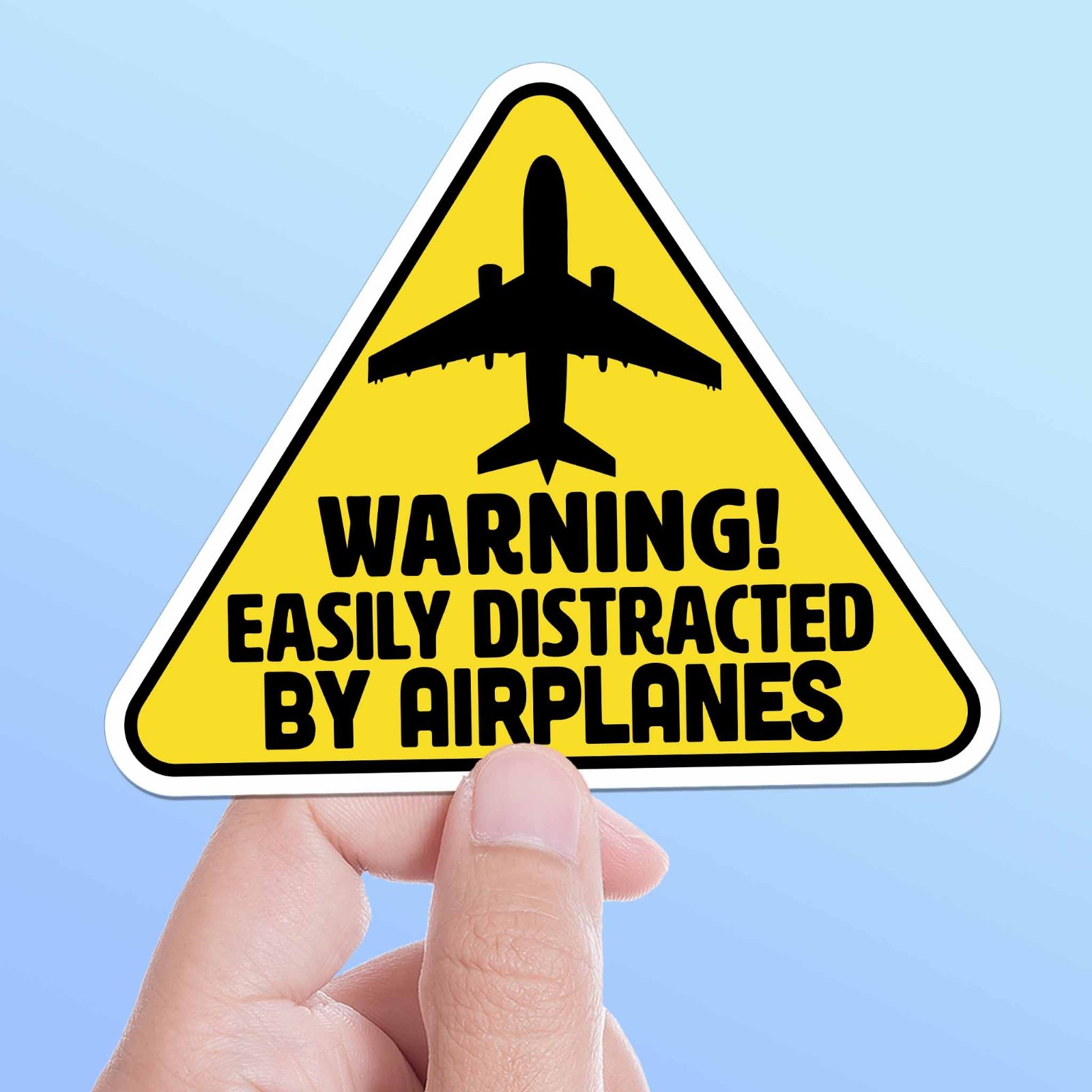 Easily Distracted by Airplanes Sticker - Funny Pilot Decal for Laptop gallery