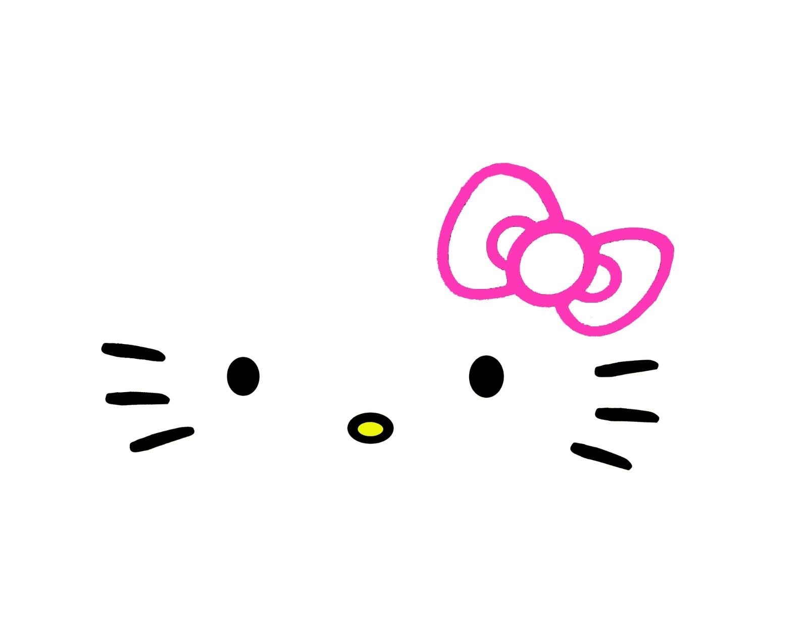 Hello Kitty Vinyl Decal 3 colors 10x7 inches gallery