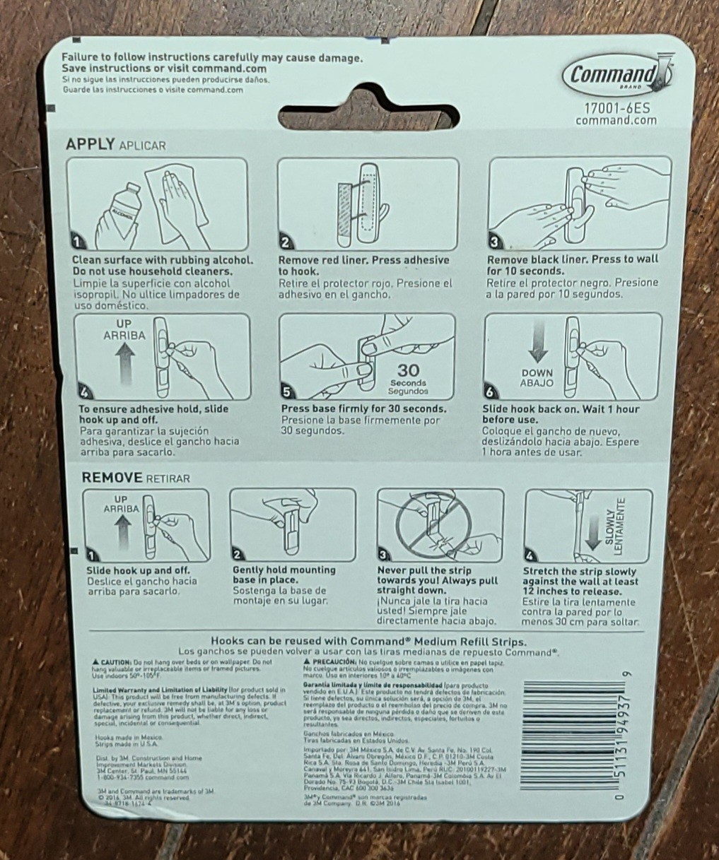 3m Command SIX PIECE MEDIUM UTILITY HOOKS Item #17001-6ES gallery
