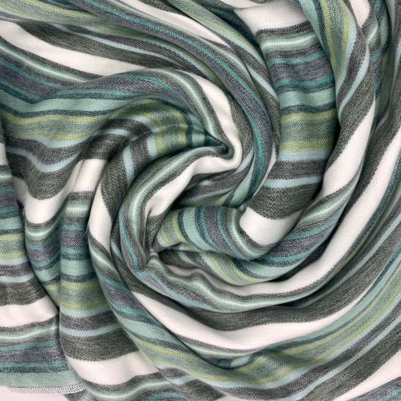 SOFT & WARM STRIPED ALPACA LLAMA WOOL THROW BLANKET 95"x67" QUEEN GREEN gallery
