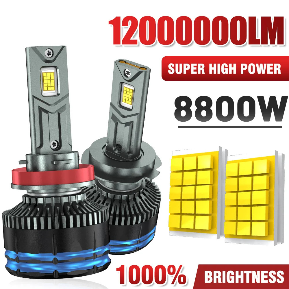 8800W 12000000LM H7 H4 H11 Led Headlight 8890 CSP Canbus H1 H8 Turbo Lamp12V 24V gallery
