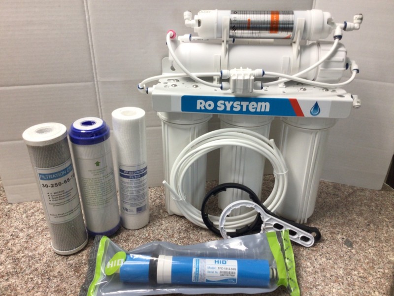 5 Stage RO Water Filter System PP, GAC, CTO, RO MEMBRANE T-33 Faucet & Wrench gallery