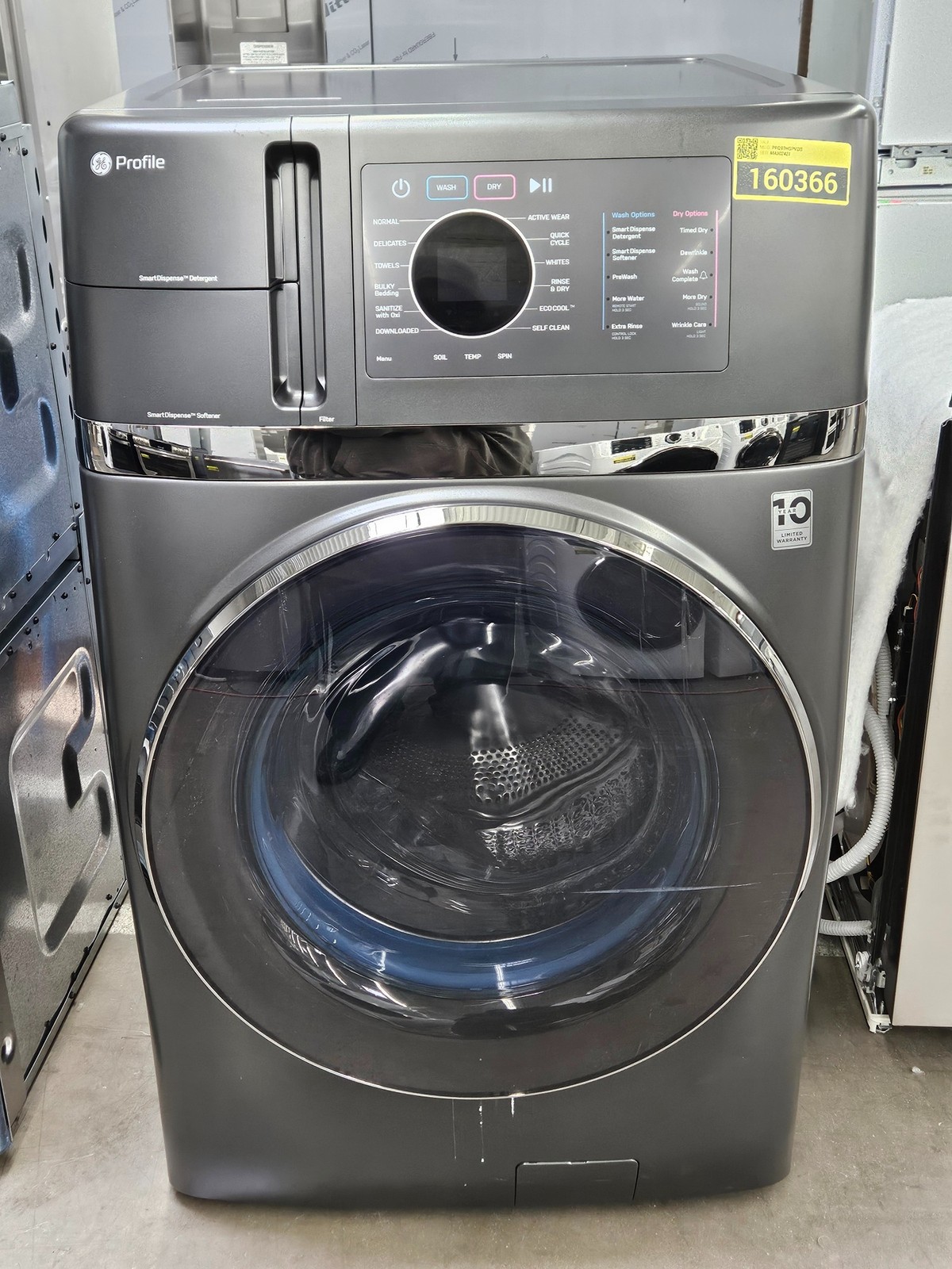 GE Profile PFQ97HSPVDS 28" Carbon Graphite Washer/Dryer Combo NOB #160366 gallery