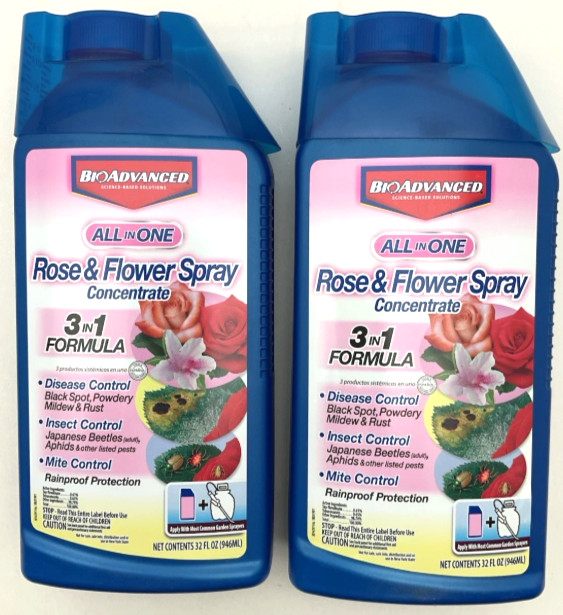 2 PACK Bioadvanced 3-in-1 Rose and Flower Care Concentrate Spray 32oz 9-14-9 gallery