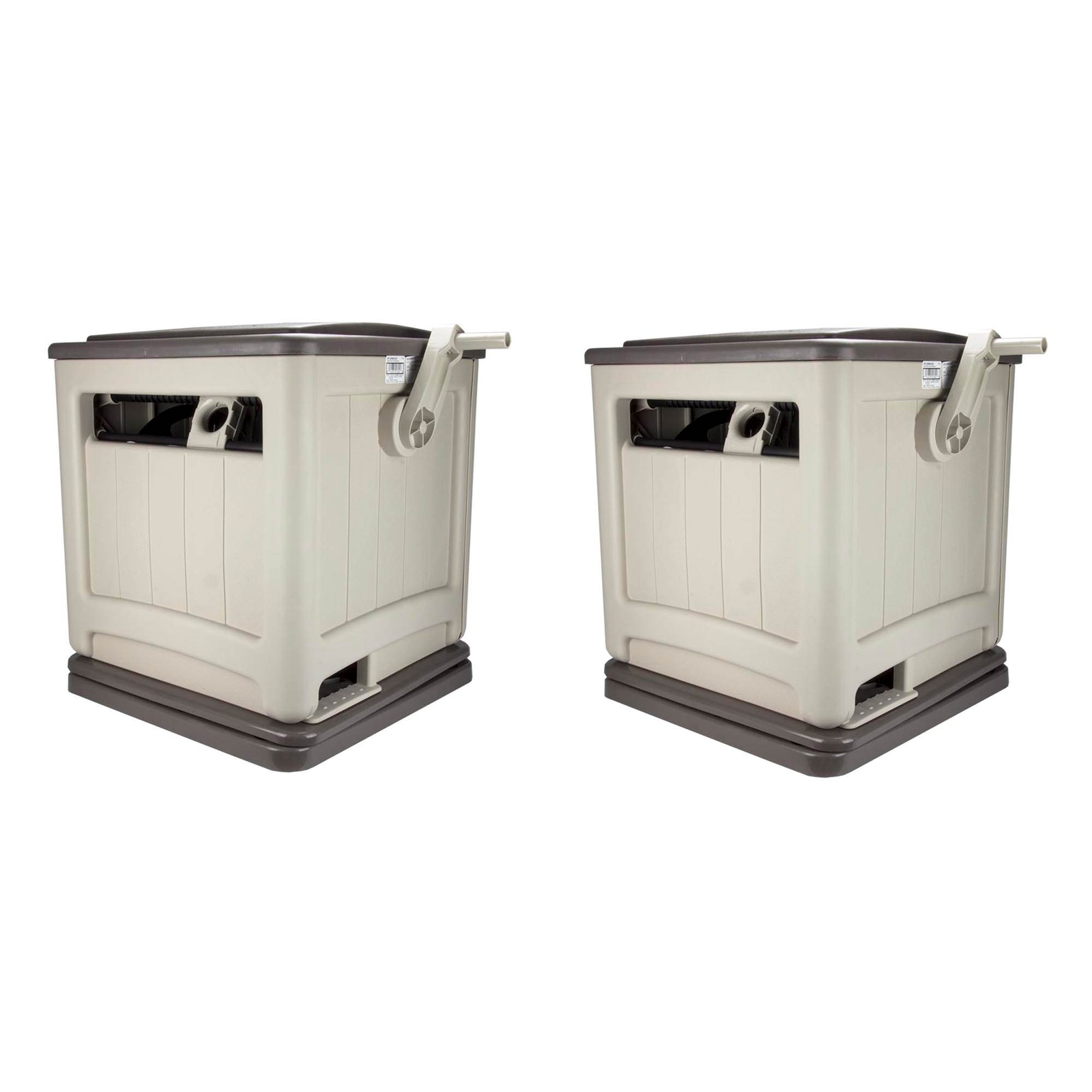 Suncast Swivel Hose Reel Storage Hideaway w/Smart Trak Hose Guide & Bin (2 Pack) gallery