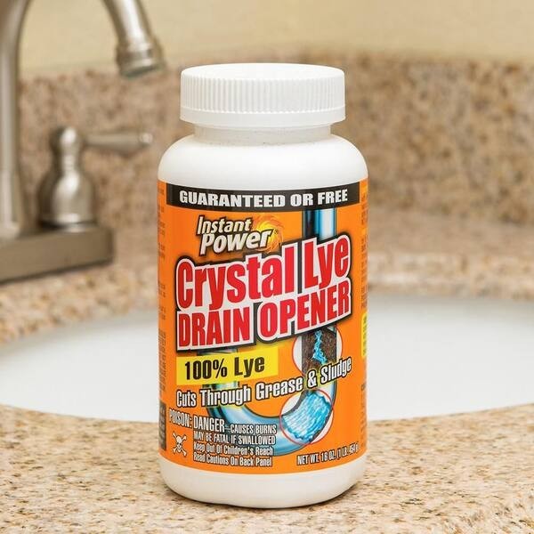 2 Pack Instant Power Crystal Drain Opener 16oz Cuts Through Clogs & Soap Grease gallery