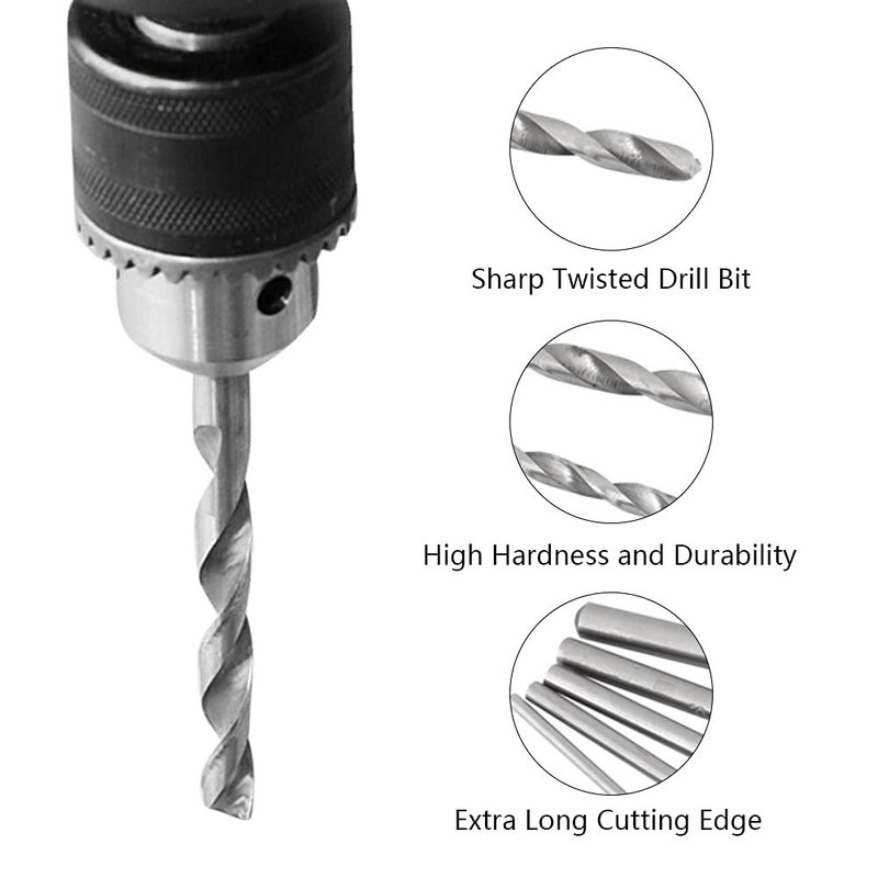 5 Size Extra Long Drill Bit Set 150mm HSS Straight Shank 2-5mm Diameter Wood gallery