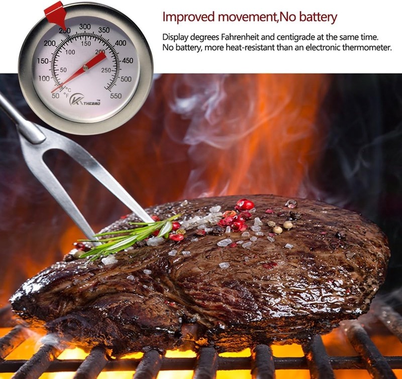 Durable 2" Instant Read Meat Cooking Thermometer - Perfect for Grilling & Frying gallery
