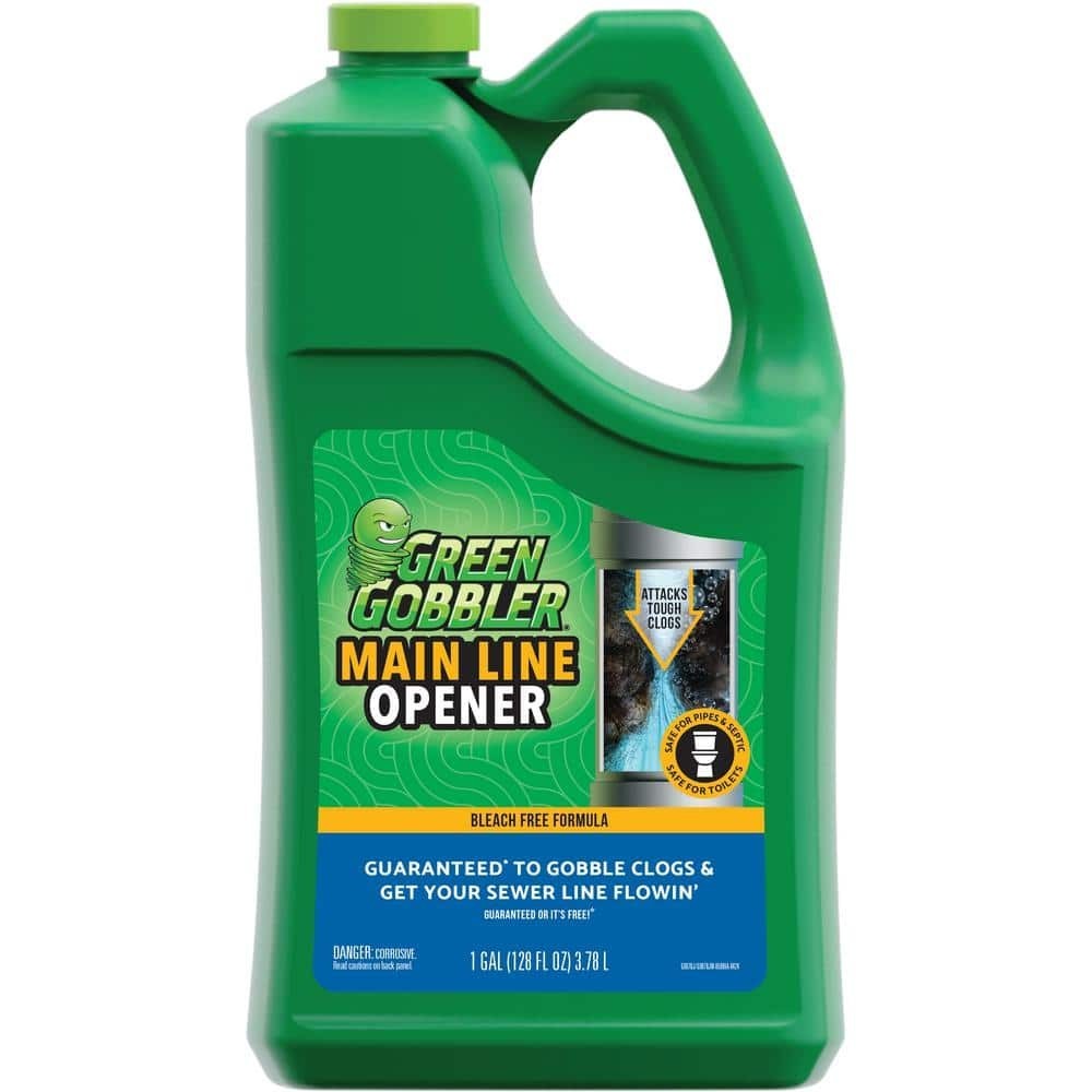 GREEN GOBBLER 1 Gal Drain Cleaner Grease Clog Remover Main Line Opener Toilet gallery