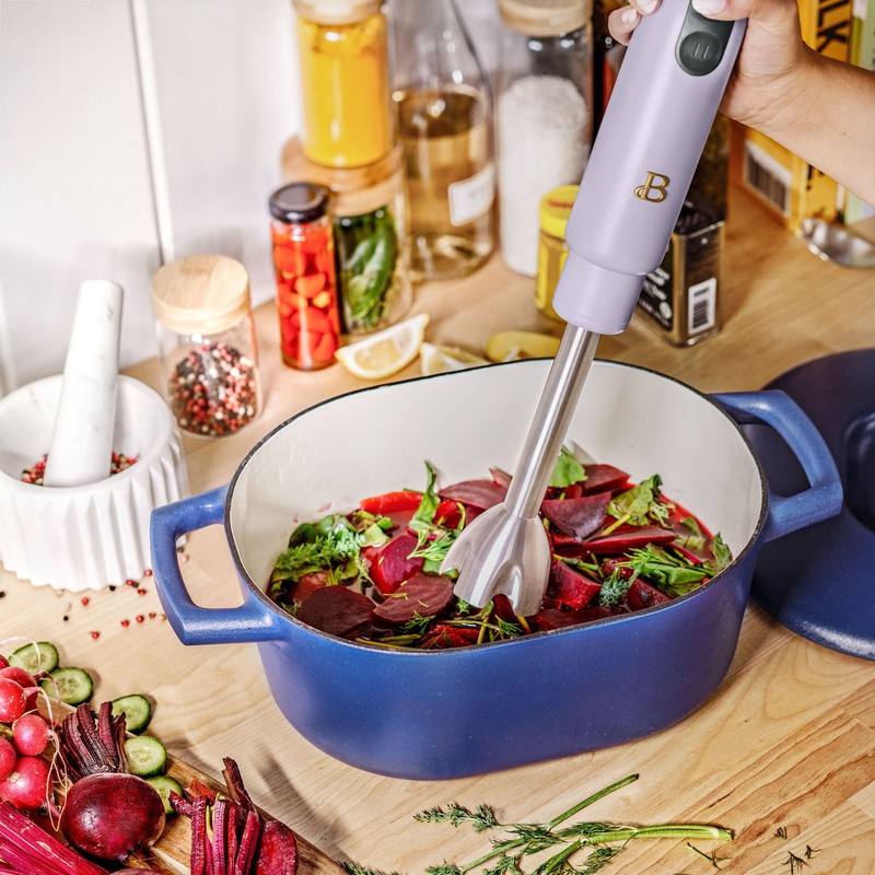 2-Speed Immersion Blender with Chopper & Measuring Cup, Lavender gallery