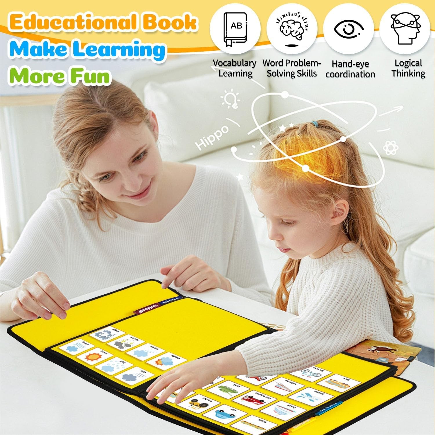 Boczif Visual Communication Book, Nonverbal Board, Yellow gallery