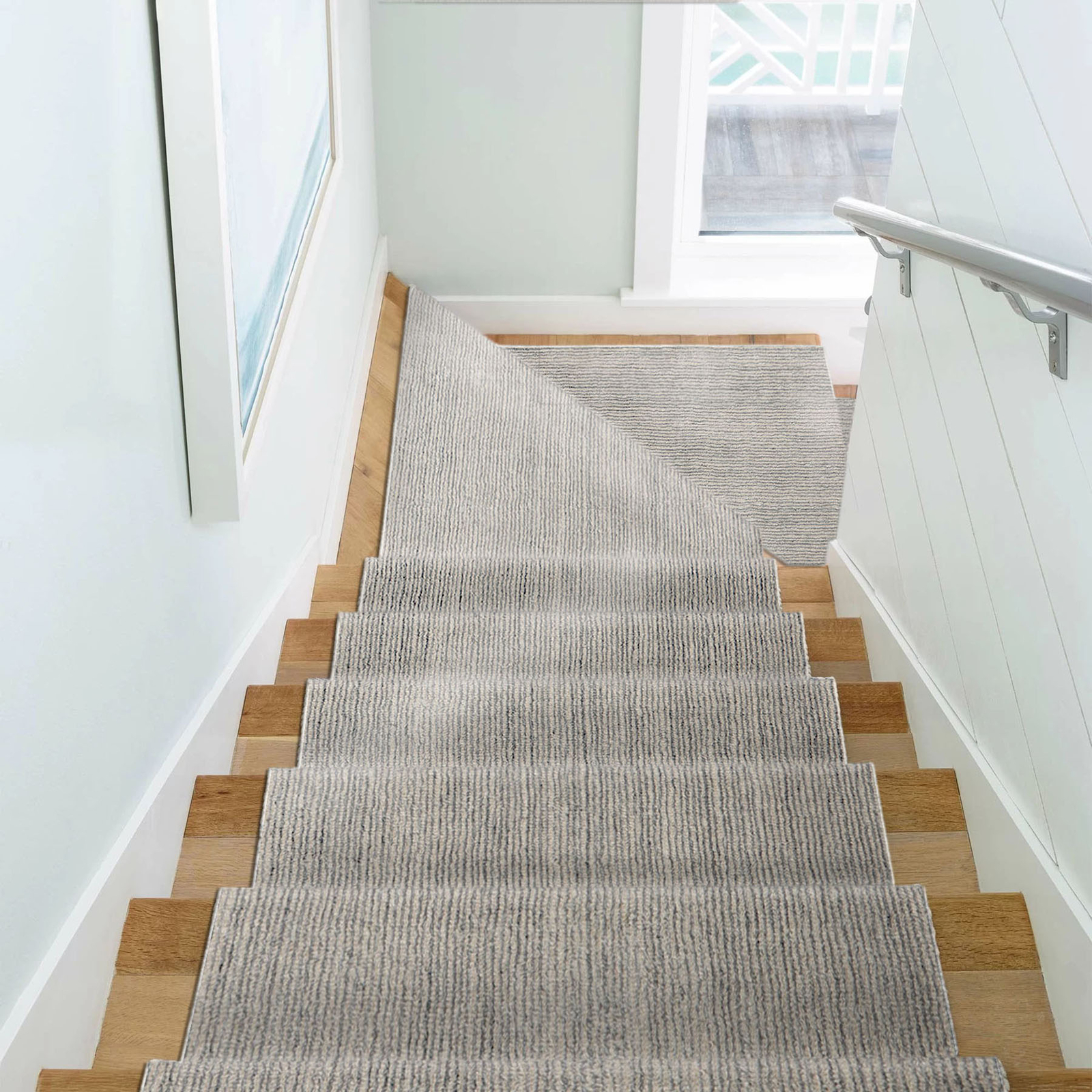Custom Size Stair/Hallway Runner Handmade Wool Rug 31 in Wide & Upto 30 ft Long gallery