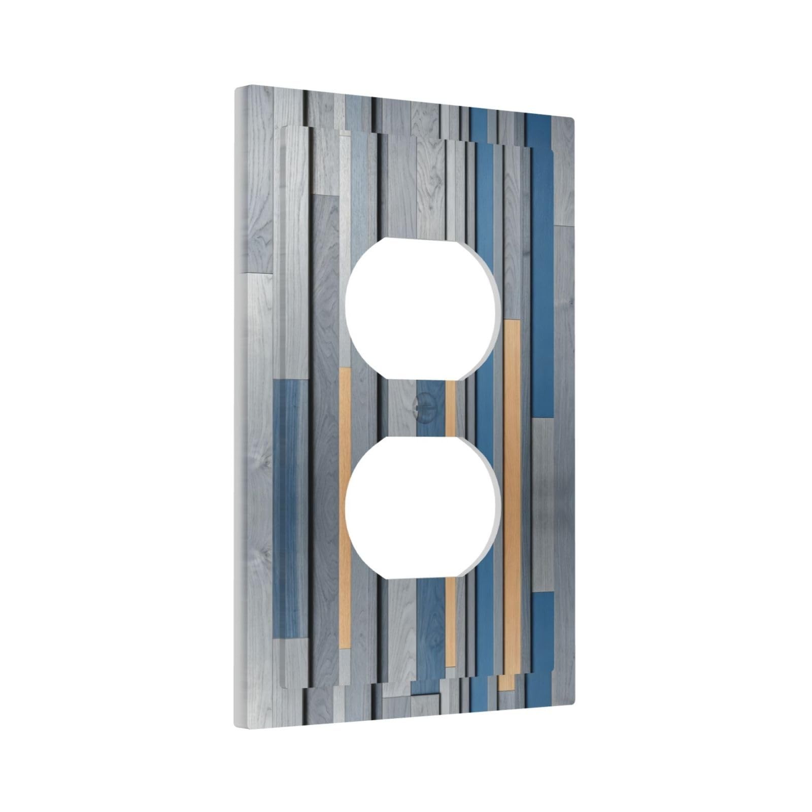 Farmhouse Rustic Gray Wood Outlet Covers Light Switch Cover Decorative Grey B... gallery
