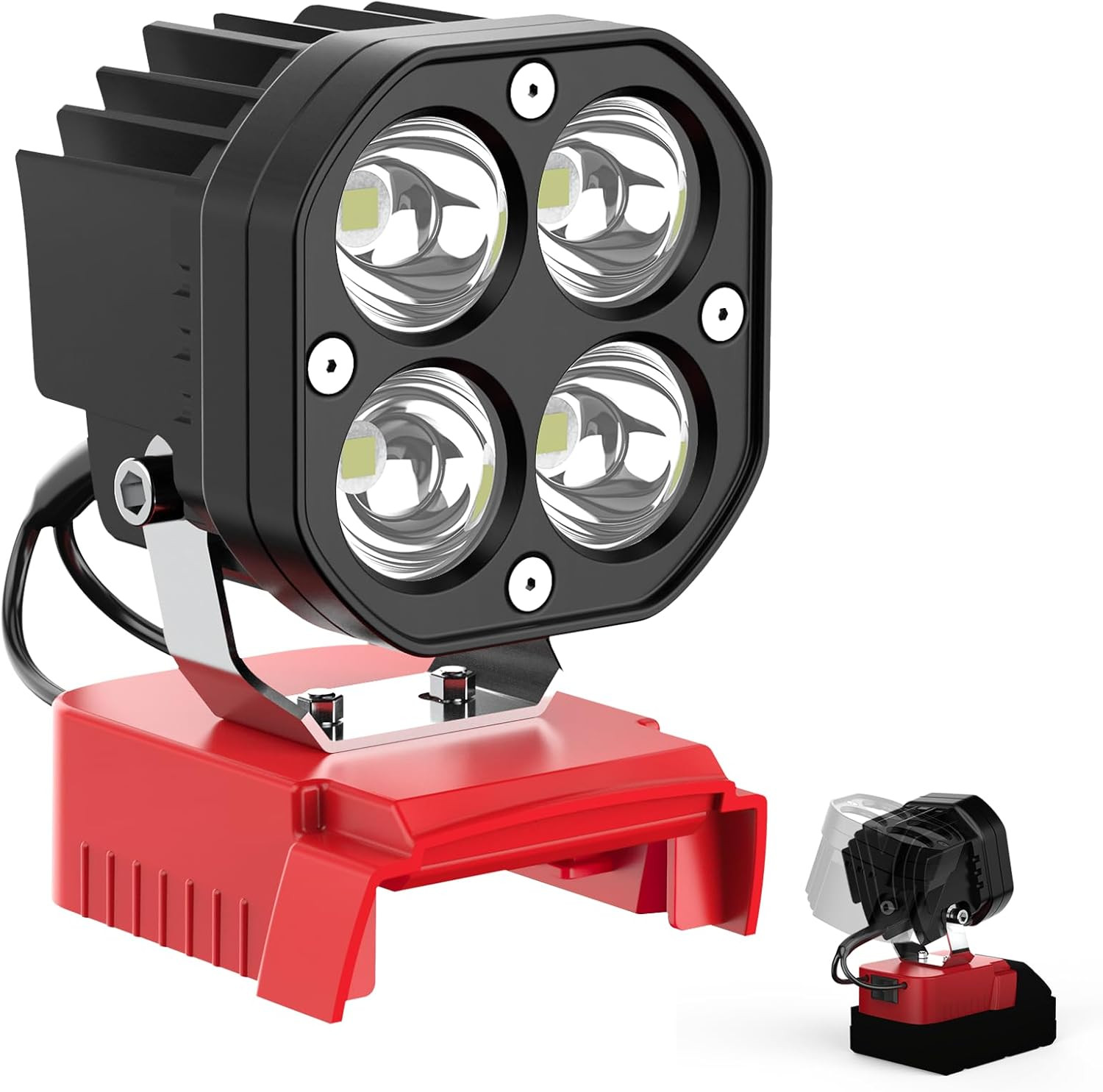 6000LM Work Light Compatible with Milwaukee 18V Battery, Portable 40W LED Light gallery
