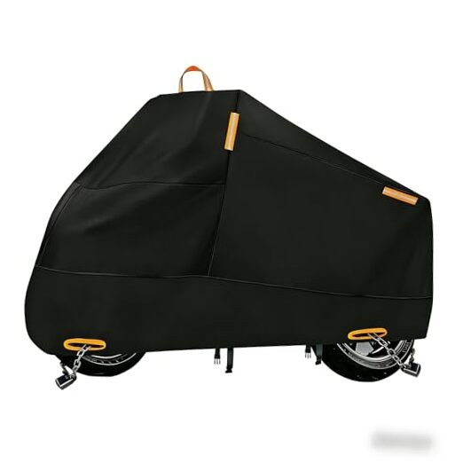 Motorcycle Cover Waterproof Outdoor Storage with Lock-Holes, Zipper 96.5" gallery