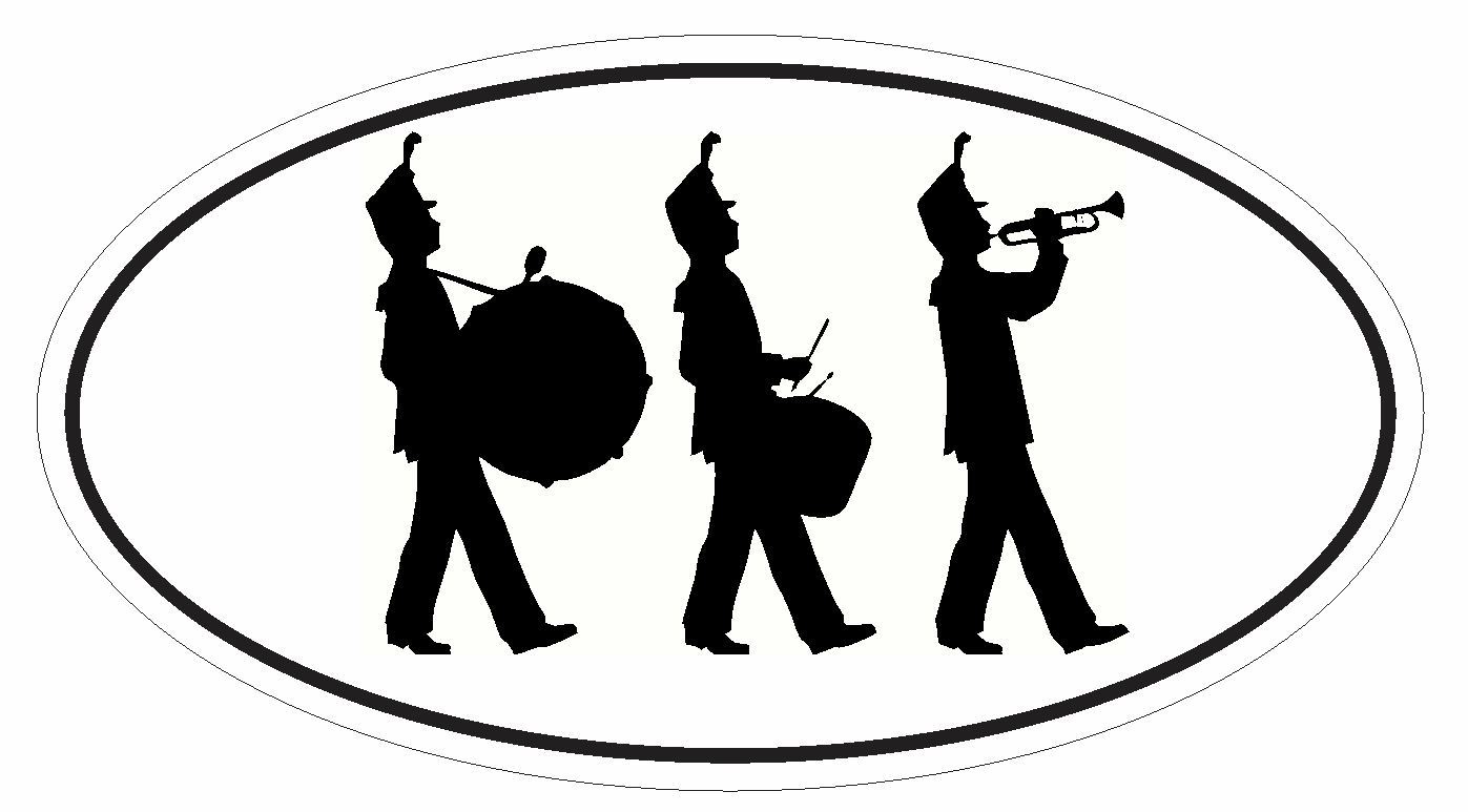 Marching Band Oval Bumper Sticker or Helmet Sticker D3003 Euro Oval gallery