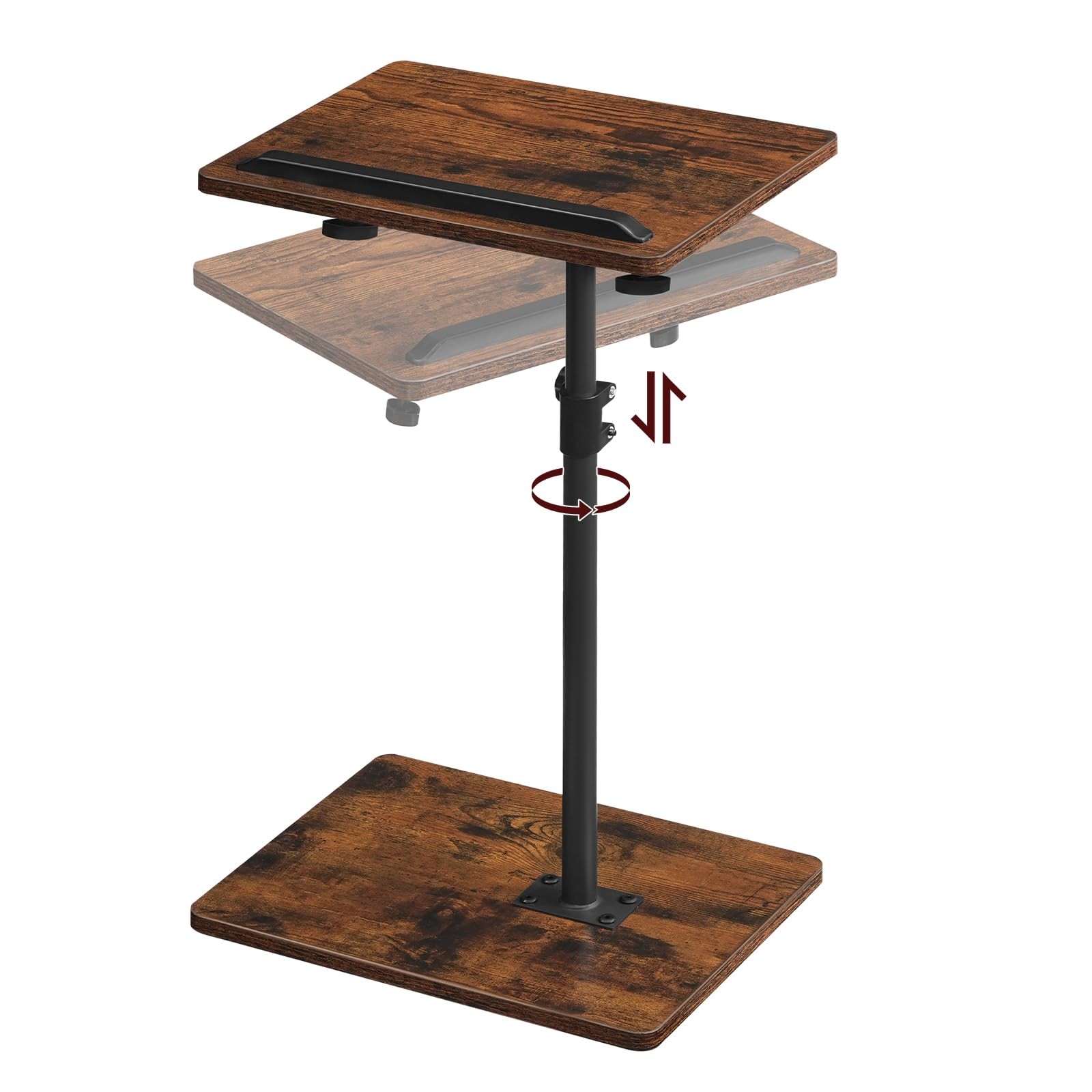 JAXPETY TV Tray Table Folding Dinner with Cup Holder Adjustable Desk 3 Angle gallery
