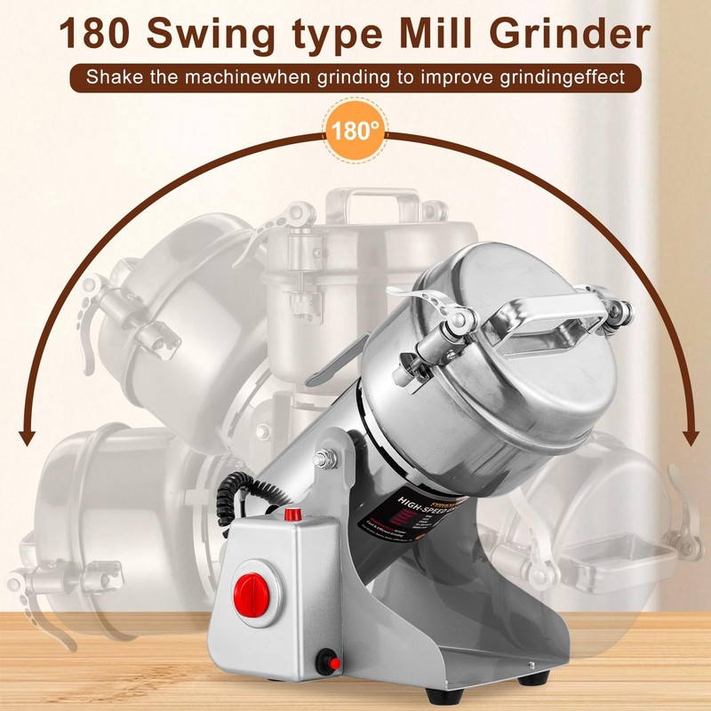 Electric Grain Grinder – High-Speed 800g SS Food Mill & Pulverizer for Nuts gallery