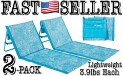 2-Pack Lightspeed Outdoors Lightweight Lounger Park and Beach Chair (Aquamarine)