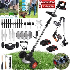 Electric Cordless Grass String Trimmer Lawn Edger Weed Wacker Cutter +2 Battery