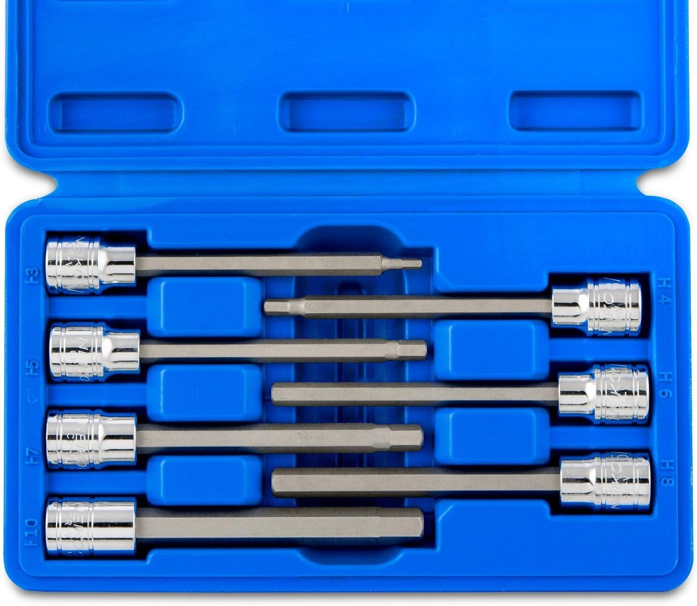 Neiko 10076A 3/8-inch Drive Extra Long Ball End Hex Bit Socket Set -Metric gallery