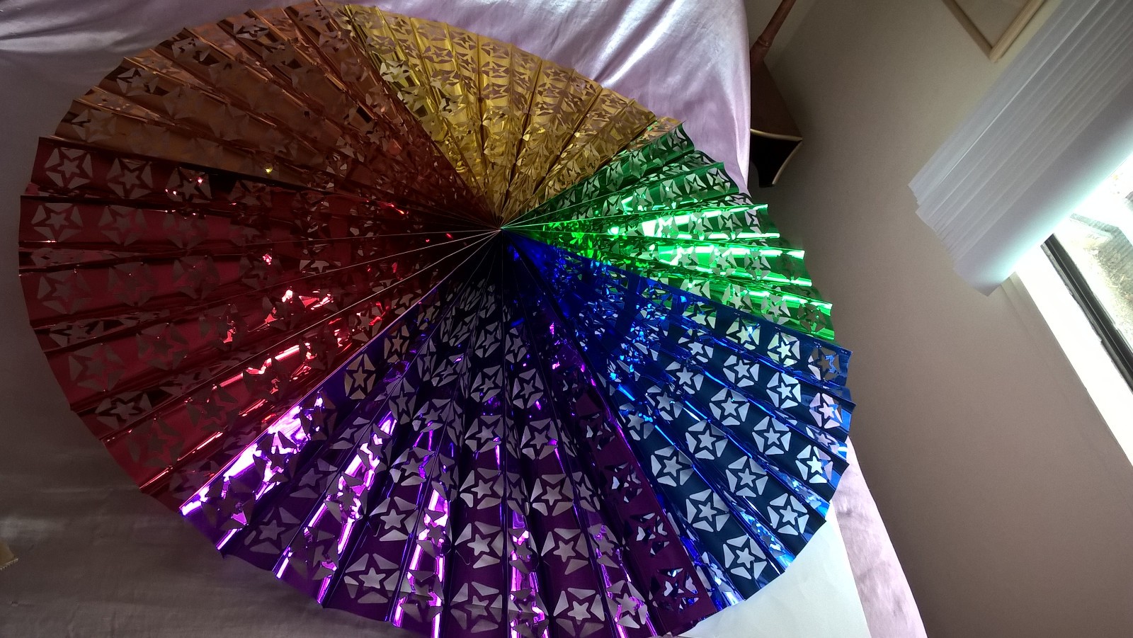 LGBTQ+ Rainbow Decorations Big 4 Ft Round 3D Effect Stars Gay Pride Party Decor gallery