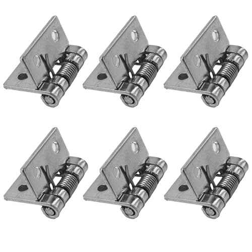 6Pcs 1 Inch Spring Hinge, 304 Stainless Steel Self Closing 25x32x1.5mm(L*W*T) gallery