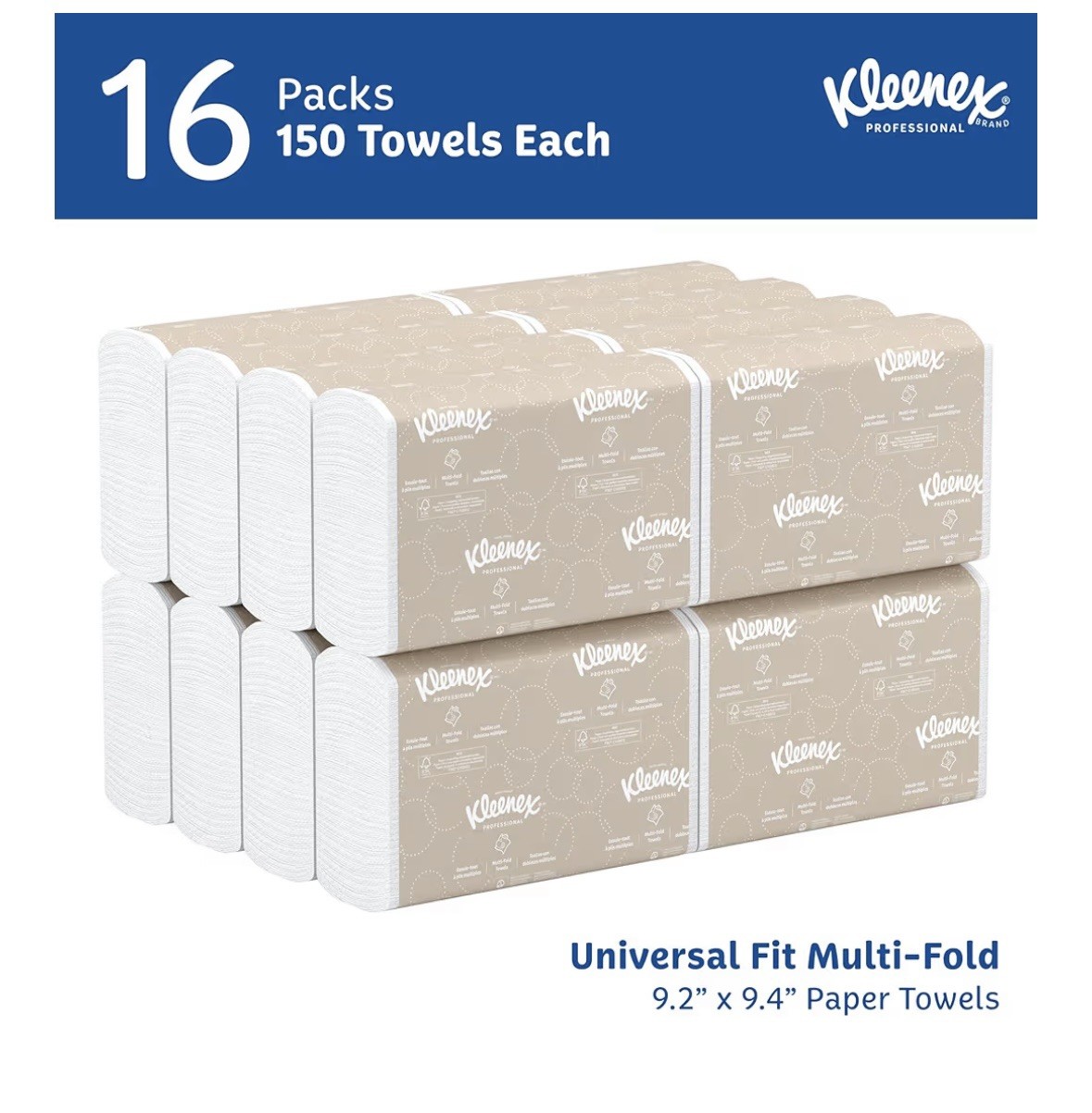 Kleenex Professional Universal Multifold Paper Towels, Bulk (01890), Absorbency gallery