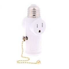 E26 Light Socket to Plug Adapter 2/3 Prong Light Bulb Outlet Socket Adapter