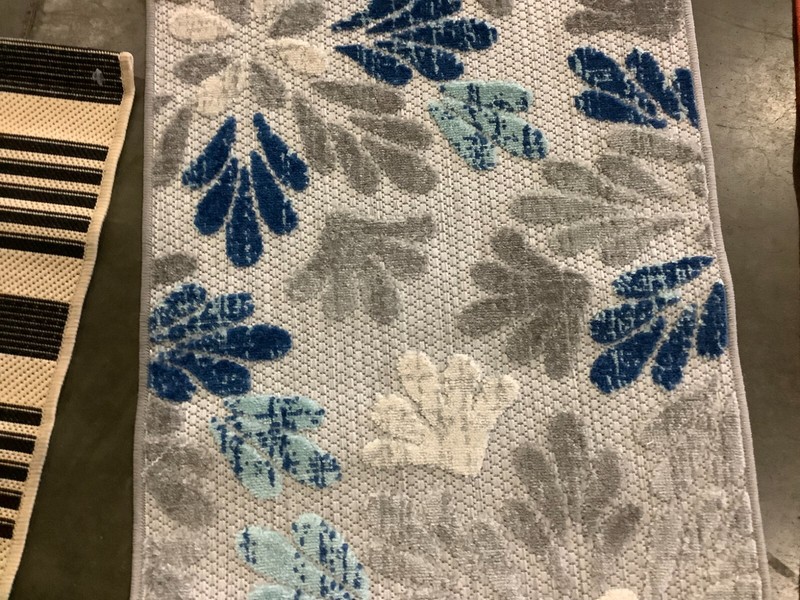 GREY / BLUE 2'-0" x 8'-0" Broken Thread Rug, Reduced Price 1172675855 CBN800F-28 gallery
