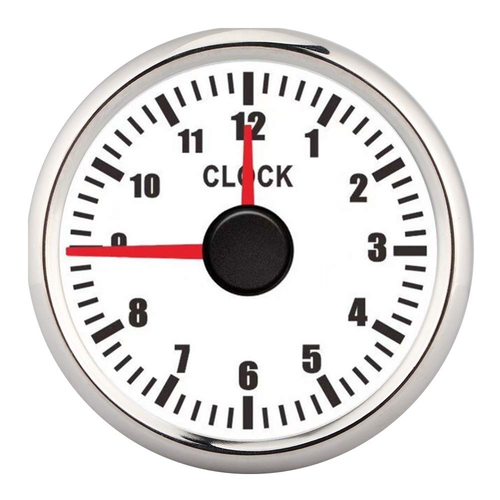 Face Automotive Clock,Car Dashboard Clock,2in Universal 0-12 Hourmeter Clock ... gallery