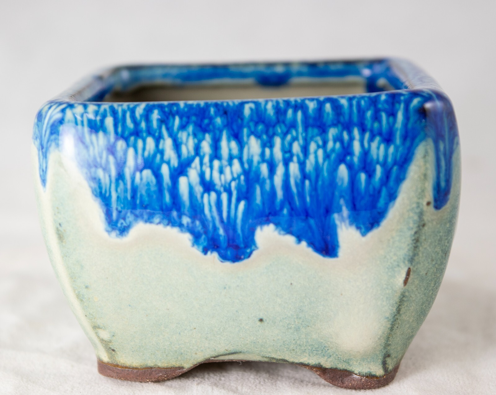Square Mame Shohin Bonsai Pot, Cactus & Succulent Planter with Mesh 3"x 3"x 2" gallery