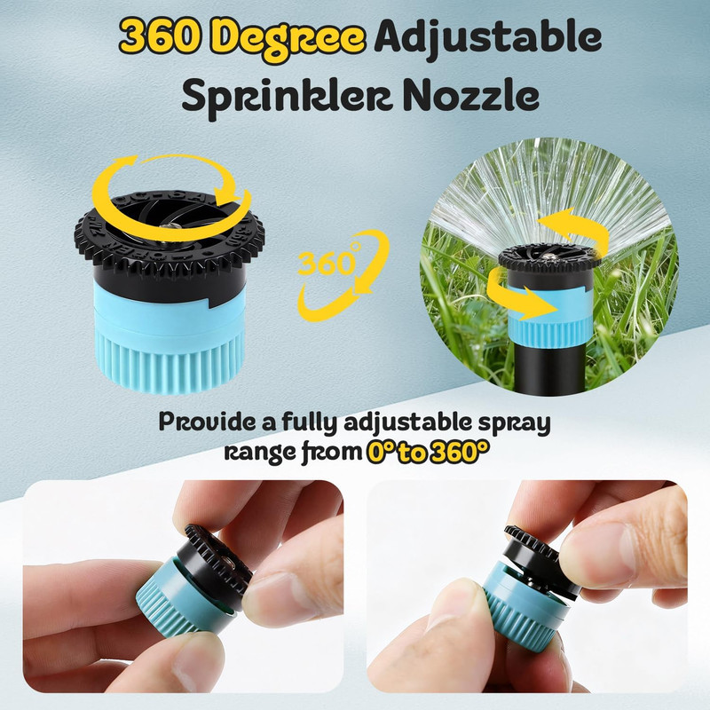 10 Pcs Variable Arc Nozzle, 6 Van Sprinkler Heads Replacement Compatible with Po gallery