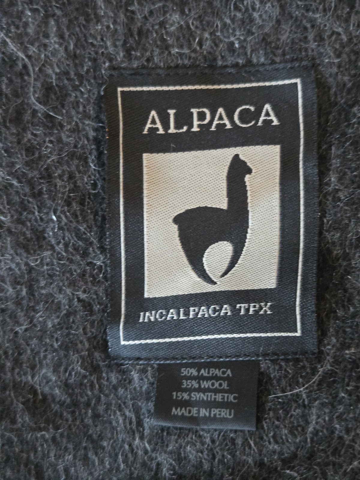 INCALPACA TPX Throw Gray Alpaca Blend Luxury Fringe Throw 60"x72" Peru, New gallery