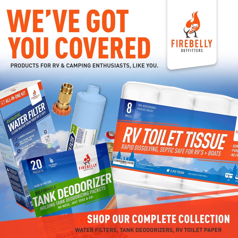 Firebelly RV/Marine Inline Water Filter KDF & GAC for RV Camper Boat 2 Pack gallery