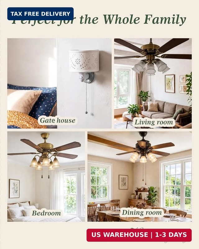 120-Inch Extra Long Ceiling Fan Pull Chain Extender, Premium Ball Chain with 12 gallery