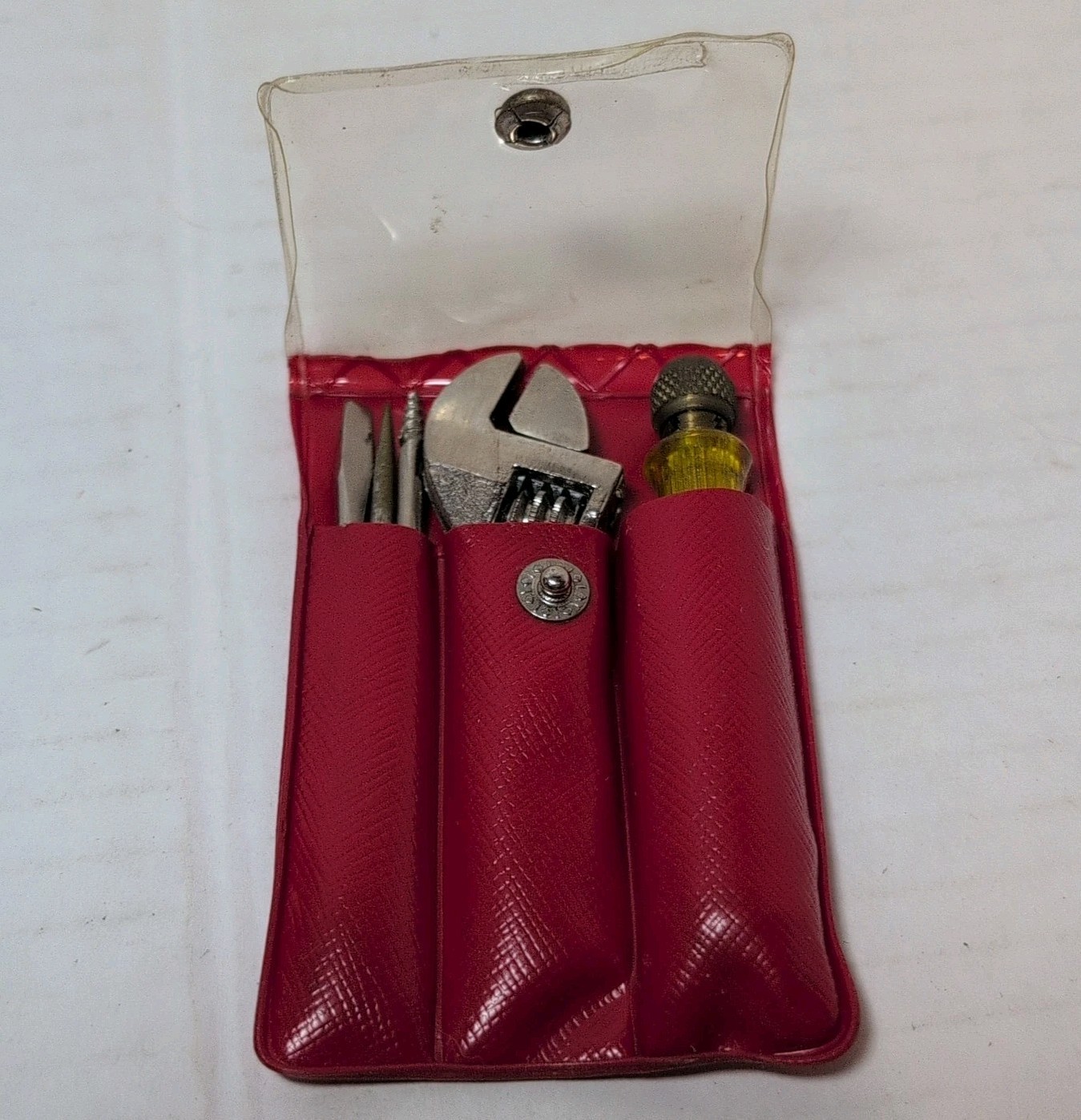 Vintage 5pc Mini Tool Set 3" Adjustable Wrench & Screwdriver Made In W. Germany gallery