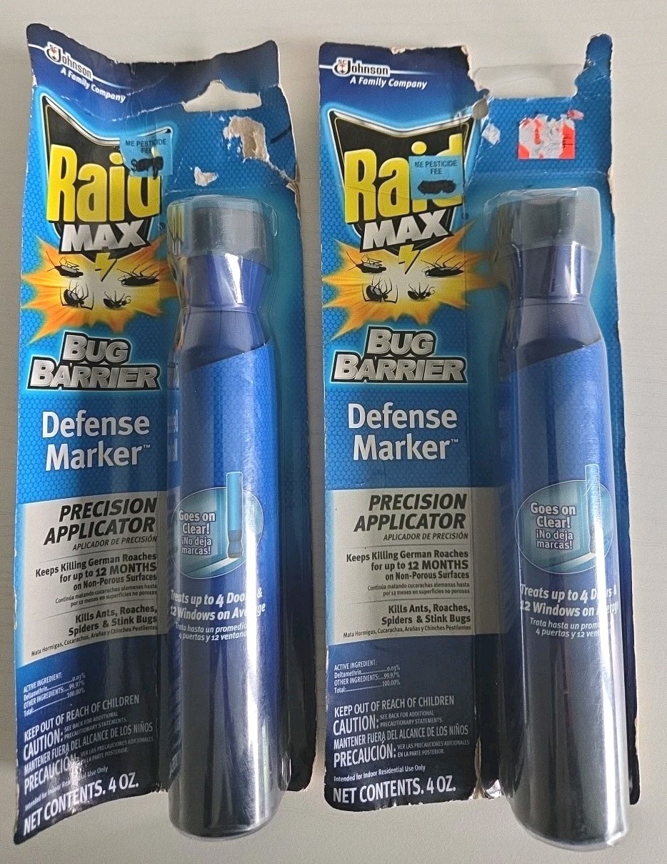 Raid Max Bug Barrier Defense Marker 4-Ounce 2 Pack New Sealed Package Wear&Tear gallery
