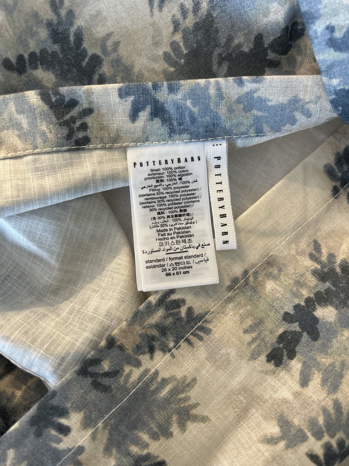 Pottery Barn Jardin Toile Comforter STANDARD Sham (1) PRE-OWNED gallery