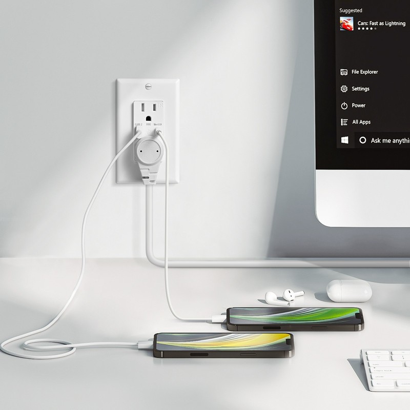 5.0A USB Wall Outlet, USB Outlet with Type C & Type A USB Ports, 15 Amp Tamper gallery