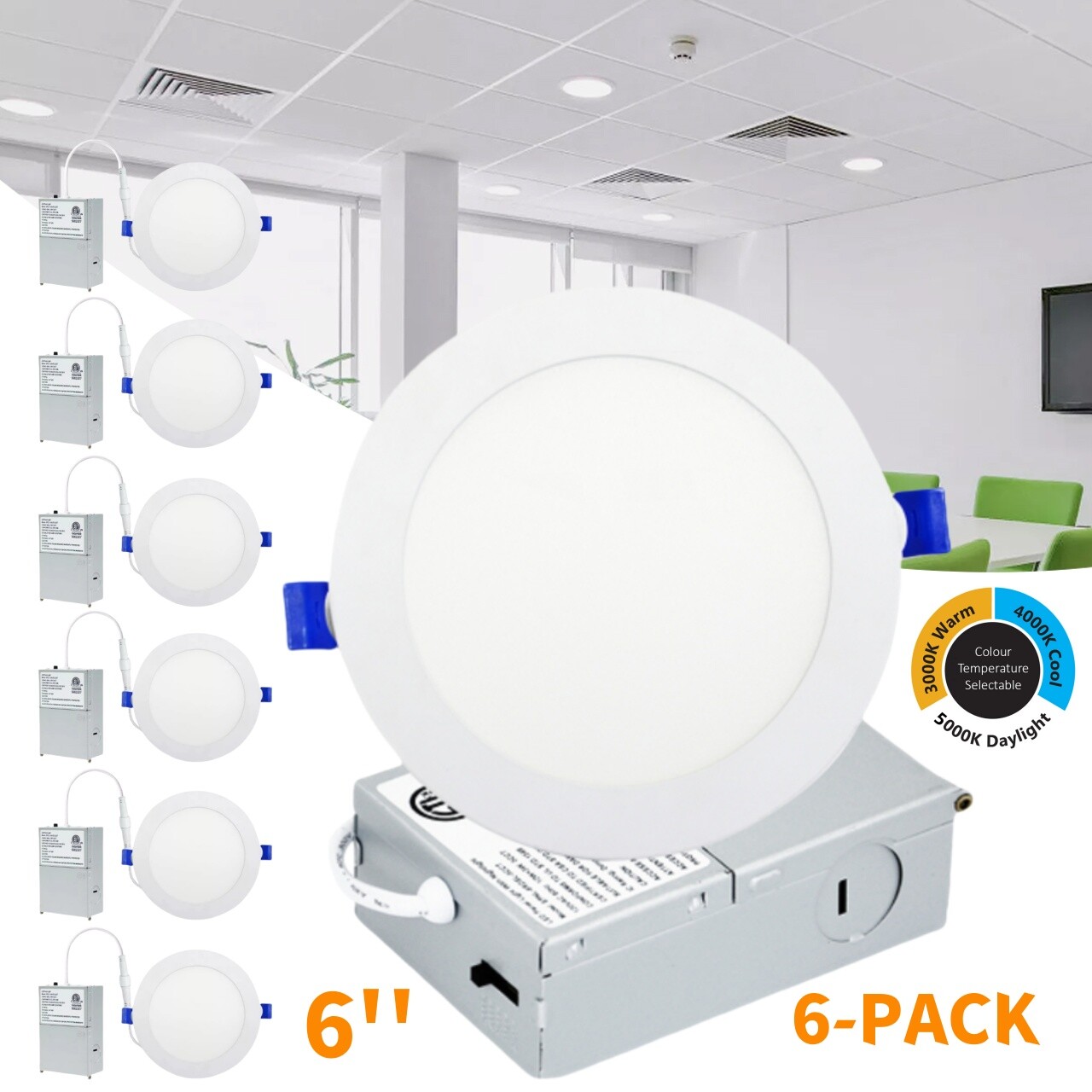 6'' Ultra-thin Canless LED Recessed Downlight - 12 Watts CRI90 -ETL cETL Listed gallery