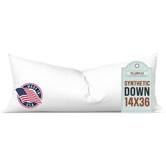Pillowflex Synthetic Down Pillow Insert – 14×36 Down Alternative Pillow, Ultra S