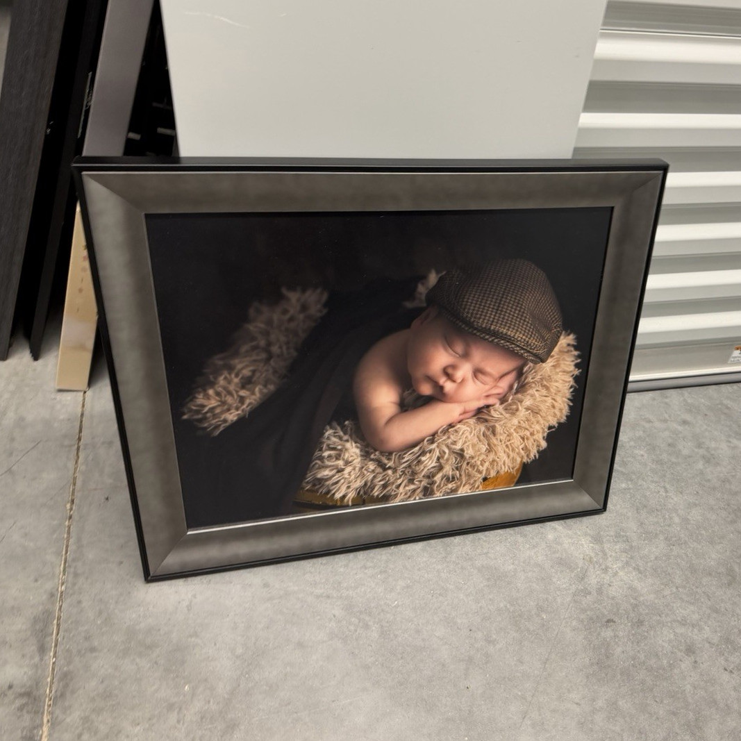 Black Metal Photo Frame 32x20 Landscape Rectangle, 2in Deep, Holds 1 28x16 gallery