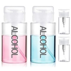 4 Pack Push Down Pump Dispenser 6.7oz/200ML & 80ML Empty 200ML & 80ML, Clear