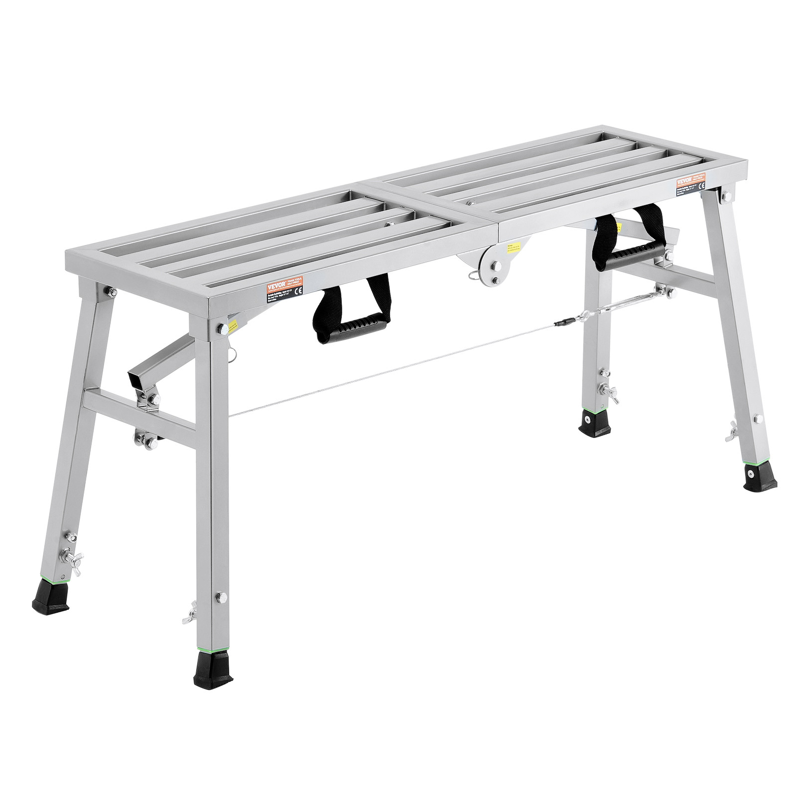 VEVOR Work Platform Adjustable Height Portable Scaffolding Platform 400 lb Load gallery
