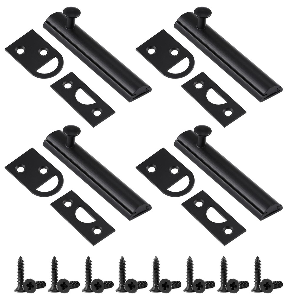 4 Pcs Solid Brass Surface Bolt Door Slide Bolt Door Latches for Top of Door S
